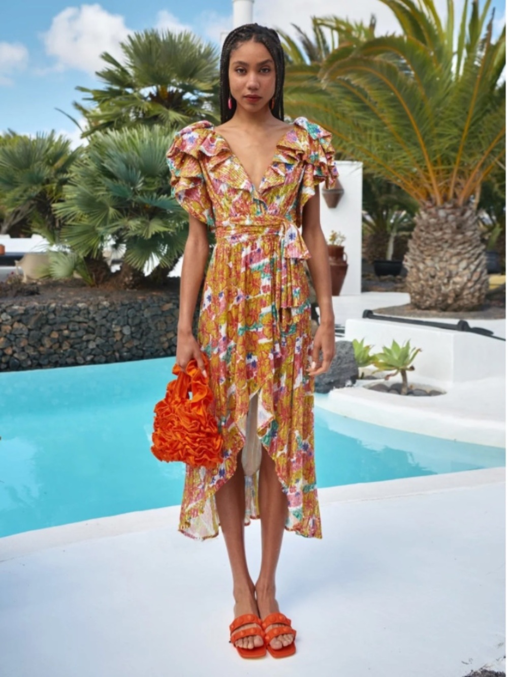CeliaB Sequin Garnet Dress in Multicolor